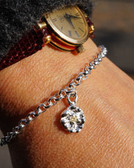 Bracelet TALISMAN - argent perles et saphir