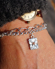 Bracelet TALISMAN - argent perles et saphir