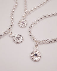 Bracelet TALISMAN - argent perles et saphir