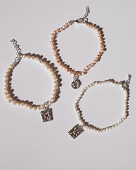 Bracelet TALISMAN - argent perles et saphir